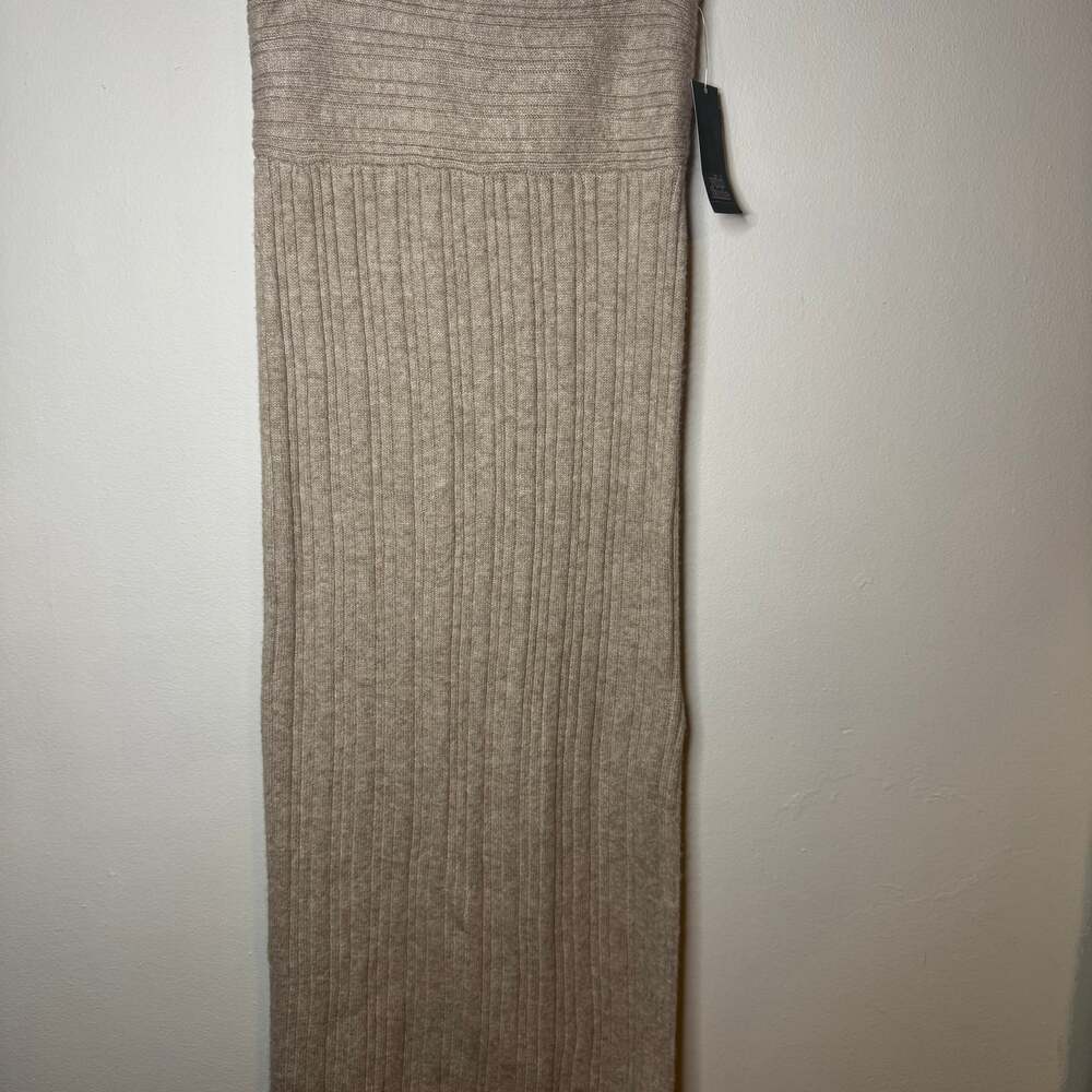 Wild Fable Sweater Skirt Womens Small Beige-Tan Mid-Rise Rib-Knit Column Maxi - Picture 2 of 5